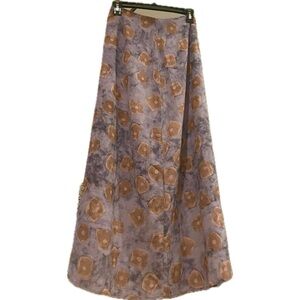 “Sense” brand Vintage Printed A Line Maxi Skirt